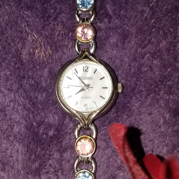 Kessarris Multi-Colored Linked Banded Watch 7" - Picture 3 of 5